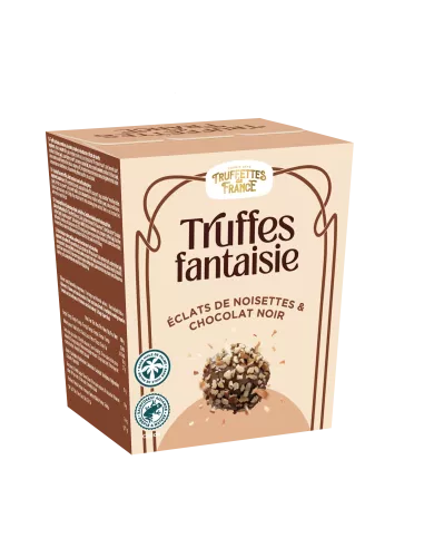 Truffes Au Chocolat Noir Et Eclats De Noisettes